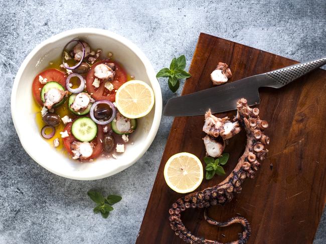 Pickled octopus recipe by Eloise Emmett. Picture: Eloise Emmett