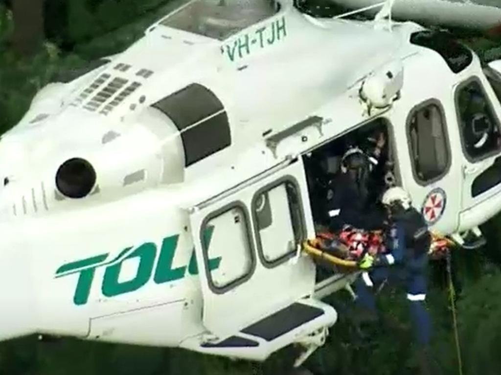 Emergency crews worked tirelessly at the scene. Picture: Screen grab from ABC video