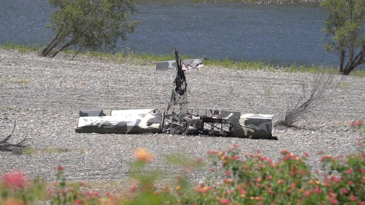 The scene of the light plane crash. Picture: TNV