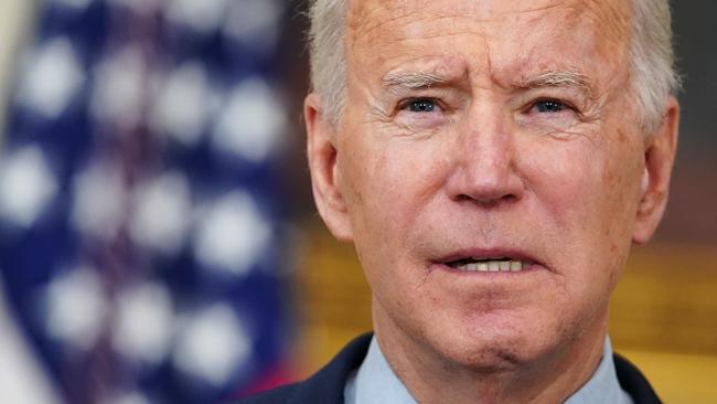 US President Joe Biden speaks about the Colorado shootings on March 23. Picture: Mandel Ngan / AFP