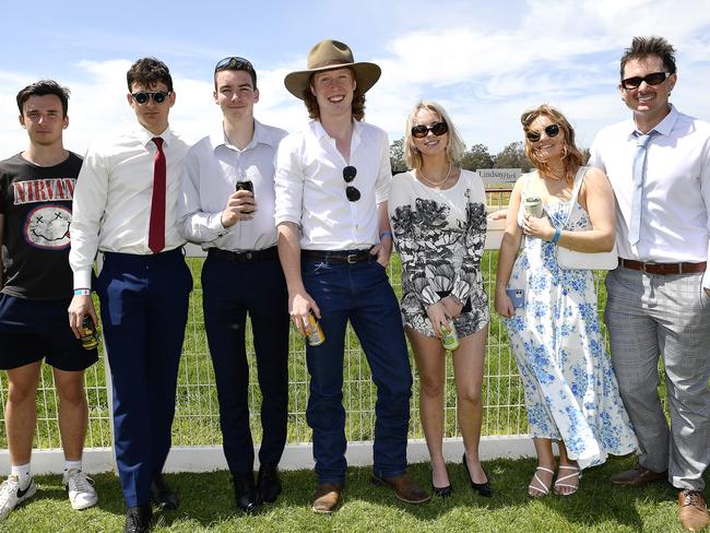 Morgan, Caitlyn, Brayden, Jack, Aiden and James at the 2024 Seymour Cup. Picture: Andrew Batsch