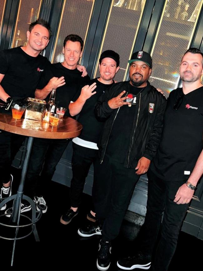 Ice Cube has partnered with Australian tech start-up MyPremo. Ice Cube (4th from left) with the MyPremo team.