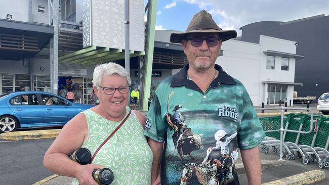 Debbie and Terry Collins at the Capalaba Central Shopping Centre.