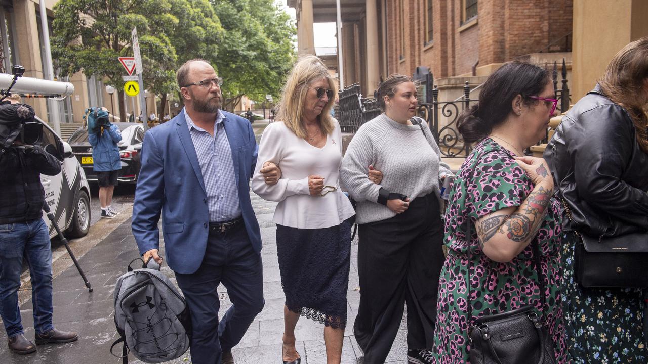 Mr Tougher’s mother Jill (centre) enters court on Thursday. Picture: NewsWire/Jeremy Piper