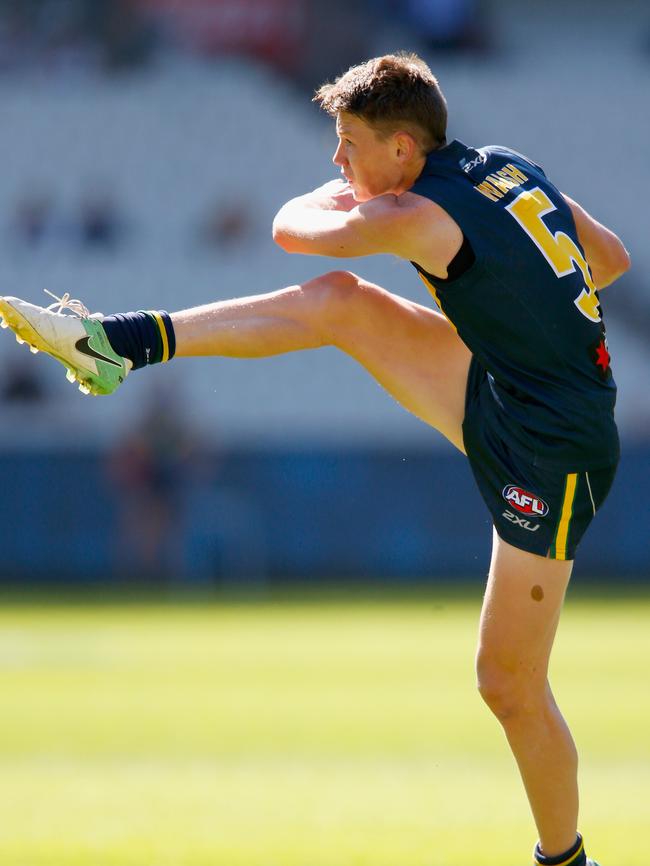 Sam Walsh in action for the AFL Academy earlier this year. Picture: Darrian Traynor/AFL Media/Getty Images