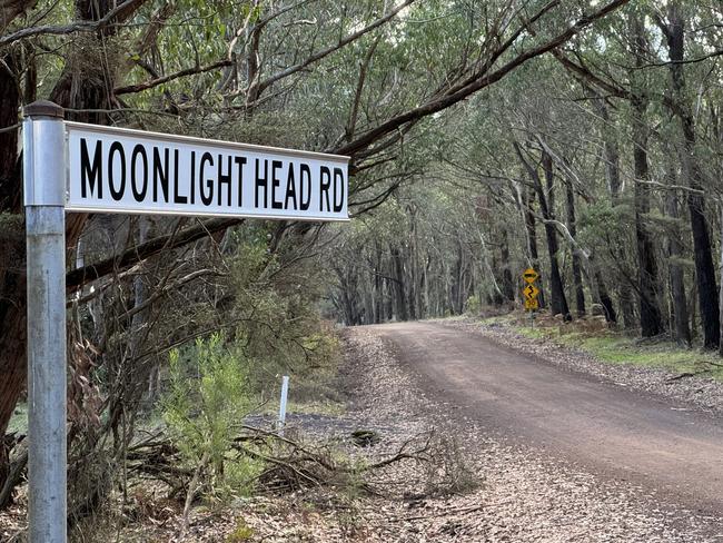 The pair’s bodies were found on an isolated track in Gellibrand Lower. Picture: Alan Barber