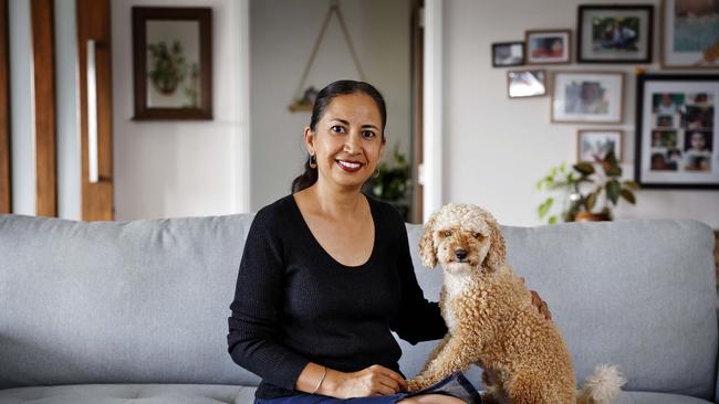 Ravin Randhawa with her dog Billy. Picture: Sam Ruttyn