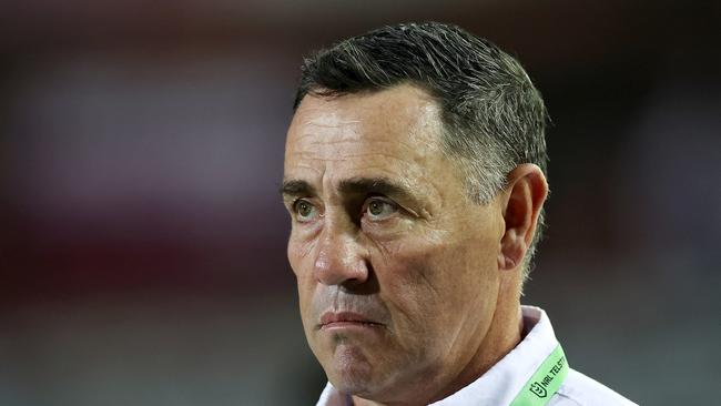 SYDNEY, AUSTRALIA - MARCH 16:  Sea Eagles assistant coach Shane Flanagan looks on before the round three NRL match between Manly Sea Eagles and Parramatta Eels at 4 Pines Park on March 16, 2023 in Sydney, Australia. (Photo by Cameron Spencer/Getty Images)