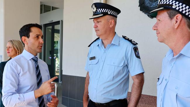 Cairns, 15 January 2025. Queensland Premier David Crisafulli during a press conference at the Cairns police station. Picture: Supplied