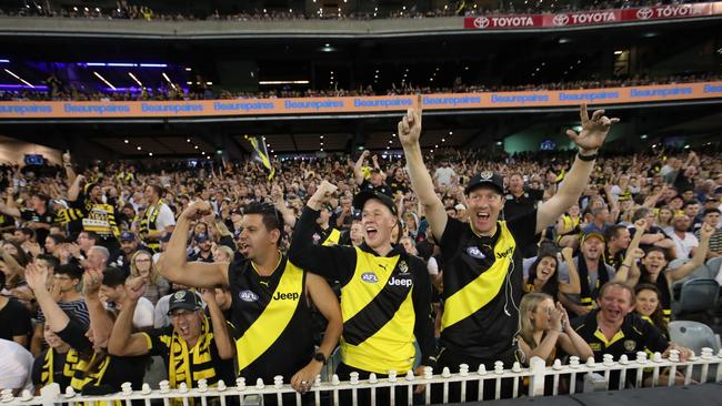 Before coronavirus, a packed MCG was central to Melbourne’s cityscape. Picture: David Geraghty/The Australian