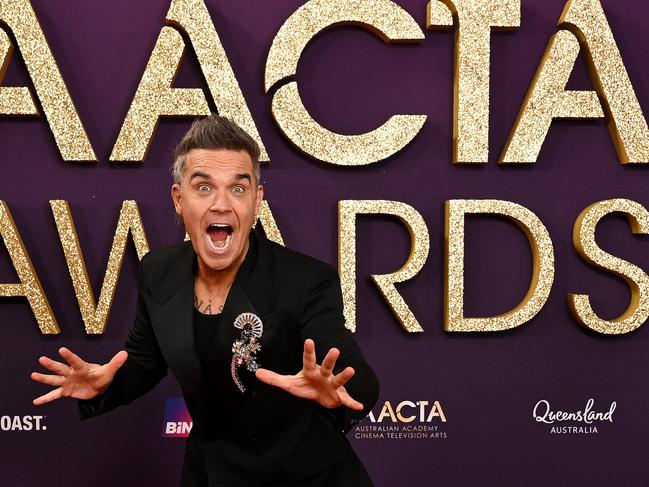 Robbie Williams was a magnetic presence at the AACTA Awards. Picture: Dan Peled