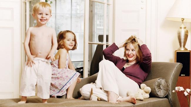 Pearson with her two young children. Picture: The Telegraph