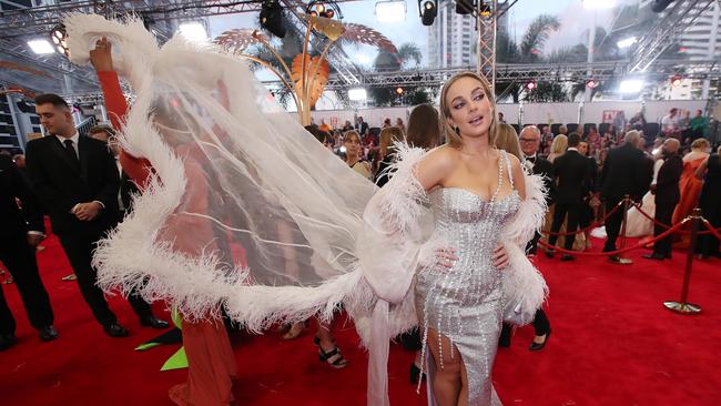 Abbie Chatfield kicked off an ambitious campaign to got nominated for a Gold Logie in 2023 at the 2022 Logies. Picture: Getty Images