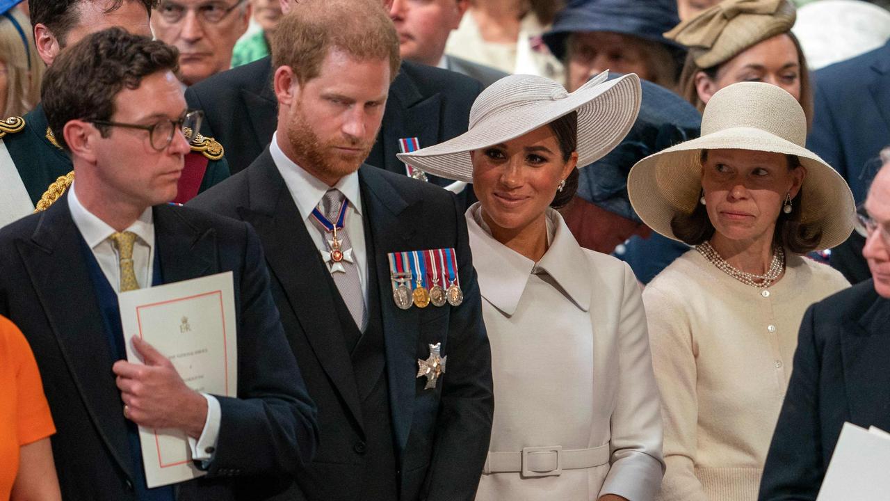 The couple made just one official public appearance during the Queen’s Jubilee celebrations – at the National Service of Thanksgiving. Picture: Arthur Edwards/Pool/AFP