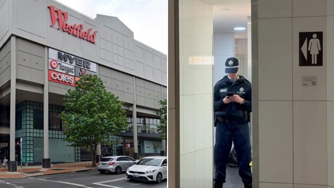 Police have laid terrorism charges after arresting a man after an explosion at Westfield Miranda. Pictures: Supplied/Channel 7