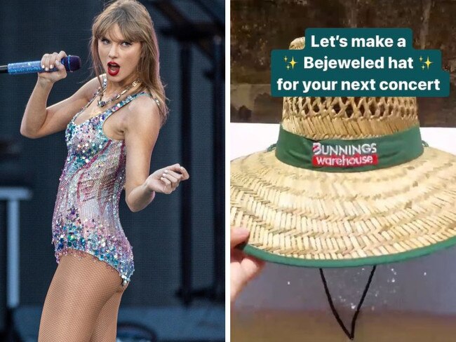 Bunnings DIY Taylor Swift hat. Picture: Instagram