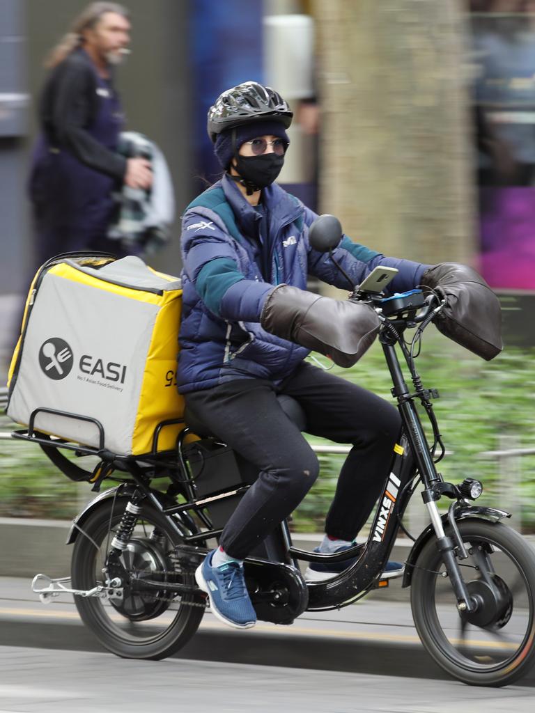 Research has shown that food delivery platforms in Australia are not ideal employers. Picture: David Crosling