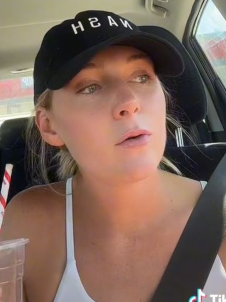 The American au pair shared her parking woes in a Tik Tok video. Picture: Tik Tok