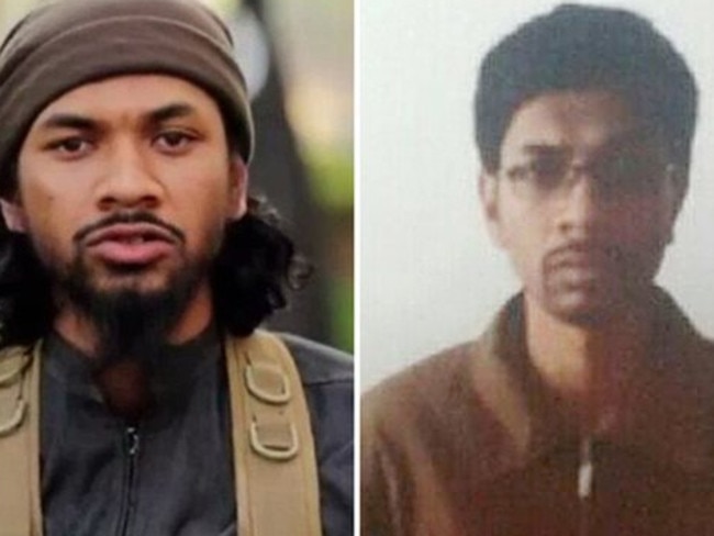 Australian ISIS recruiter Neil Prakash before, left, and after his arrest by Turkish border guards. Picture:  The Guardian