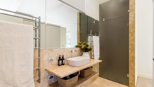 One of the home’s luxe bathrooms.