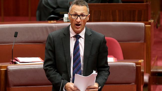 Greens Leader Richard Di Natale is facing internal pressure to resign over the party’s shock loss in the Batman by-election. Picture: Kym Smith.