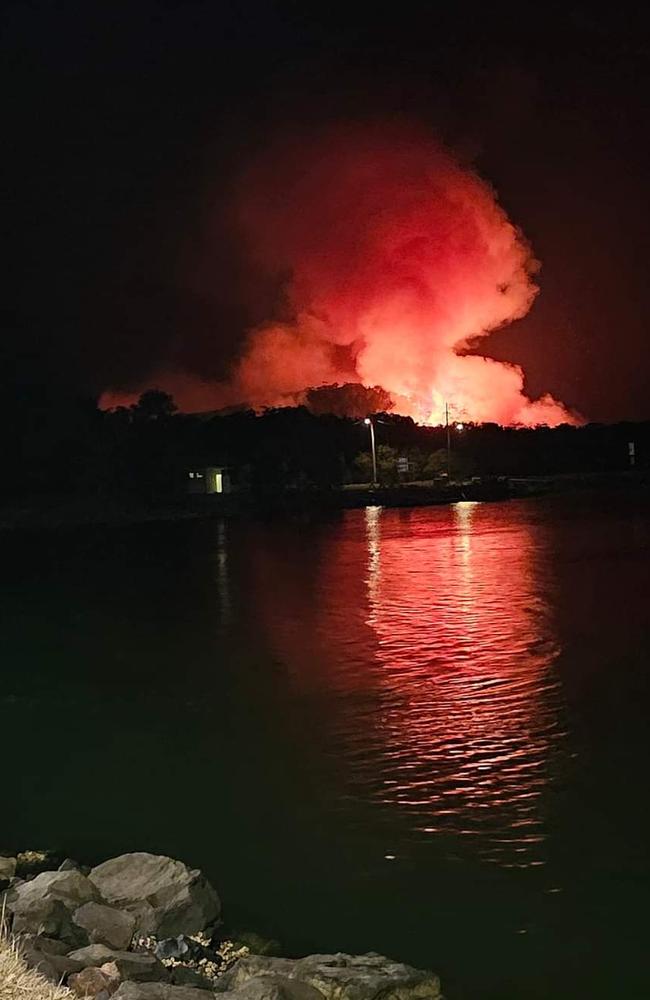 The fire near Evans Head. Picture: Woodburn RFS