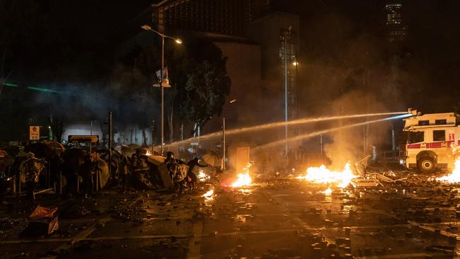 Anti-government protesters organised a general strike since Monday as demonstrations in Hong Kong stretched into its sixth month. Picture: Getty Images