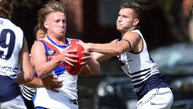 Max Dreher under pressure. Picture: Steve Tanner