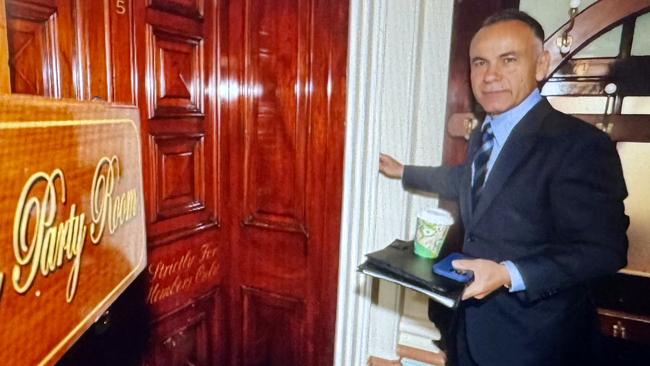 John Pesutto arrives at Parliament ahead of the party room meeting. Picture: Wayne Taylor