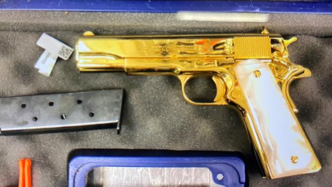 Police say the gun was detected by an X-ray machine. Picture: Supplied.