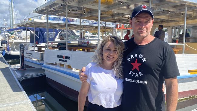 Karen Hugg and Will Nevile are excited to welcome diners after Prawn Stars opened at The Wharf, Mooloolaba.