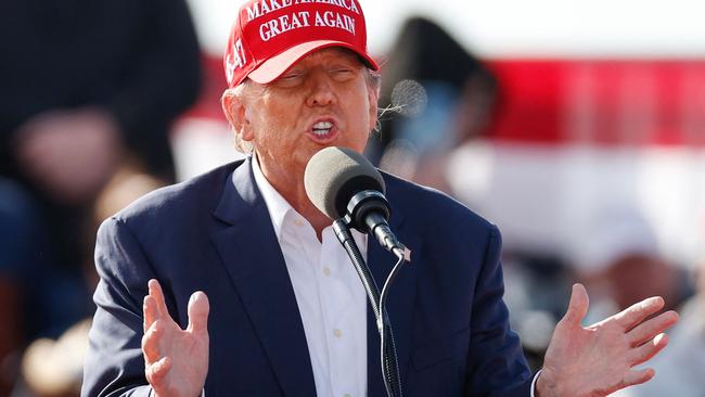 Donald Trump speaks during a Buckeye Values PAC Rally in Vandalia, Ohio, on March 16, 2024. Picture: AFP.