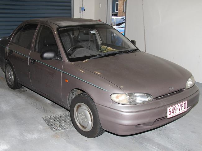 A champagne-coloured 1995 Hyundai Excel sedan belonging to 60-year-old Rodney Wayne Williams. Picture: AAP/Queensland Police