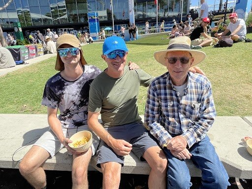 Three generation of Harringtons: Mike, Brett and Xavier. Picture: Athos Sirianos