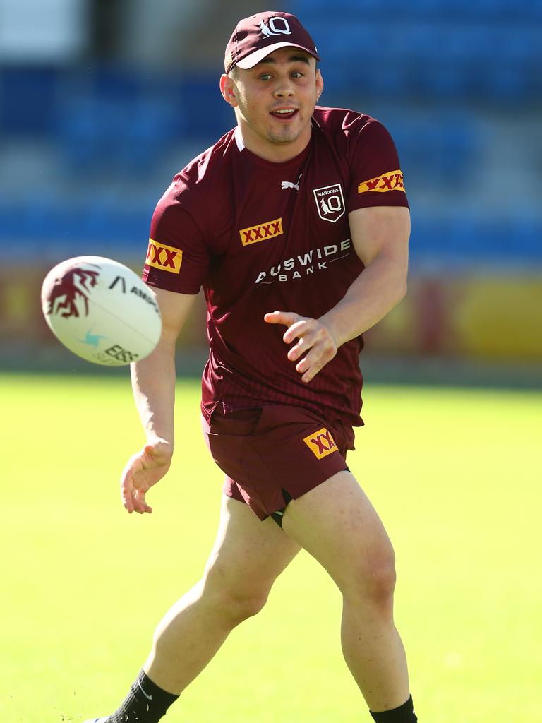 Reed Mahoney in Maroons camp. Picture: Chris Hyde/Getty