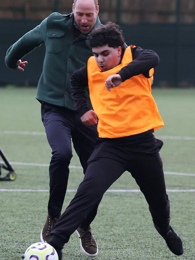 He also fit in a game of soccer. Picture: Temilade Adelaja-WPA Pool/Getty Images