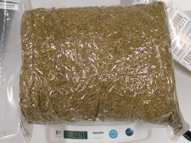 Synthetic cannabis seized from a tobacconists.