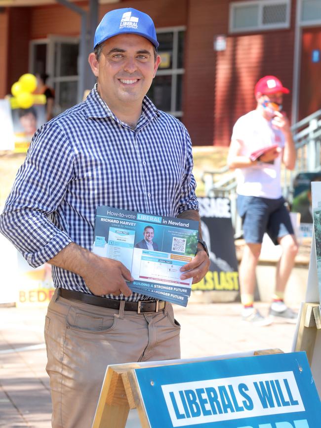 Former Newland MP Richard Harvey on election day. Picture: Dean Martin