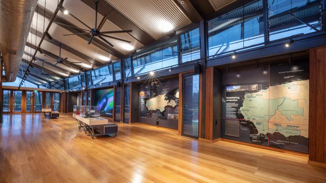 Inside the new Flinders Chase National Park Visitor Centre on Kangaroo Island. Picture: Quentin Chester Photography
