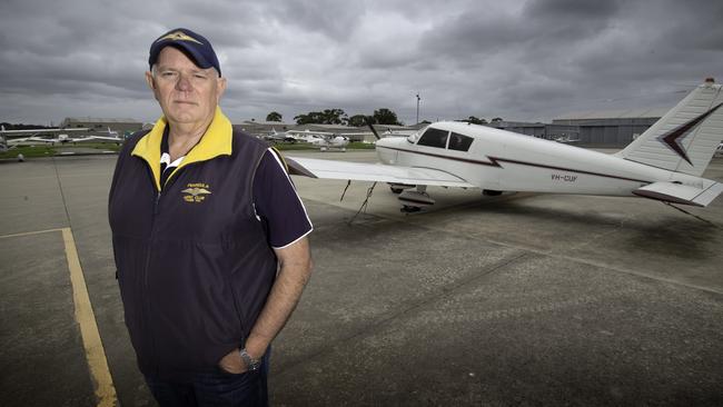 Peninsula Aero Club president, Jack Vevers at Tyabb Airport. Picture: Tony Gough