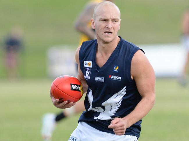 Eagles captain Steve Mannix racked up the touches. Picture: Chris Eastman