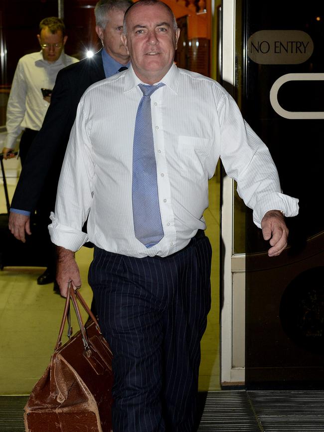 Prosecutor Jim Pearce leaves the Supreme Court after Wei Li was found guilty of manslaughter. Picture: Campbell Brodie.