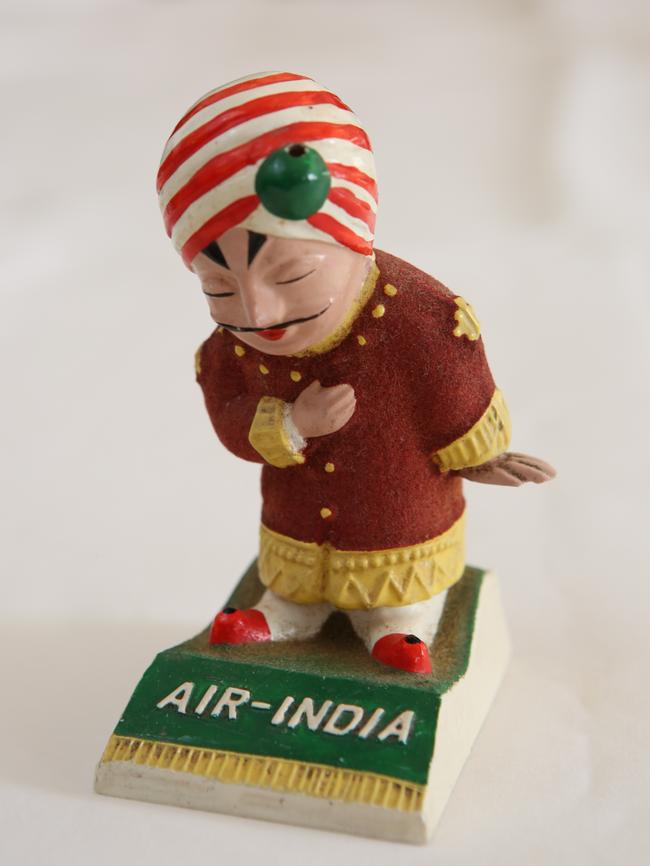 Indian Airways doll: I’ve had this since I was nine years old. I used to fly as an unaccompanied minor from Kuala Lumpur to Salsburg to attend school. This was given to me by one of the Air India staff. I couldn’t believe my luck.