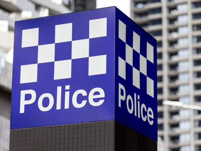 MELBOURNE, AUSTRALIA - NewsWire Photos - 22 AUGUST, 2024: A Victoria Police signage is seen on the streets of Melbourne. Picture: NewsWire / Diego Fedele