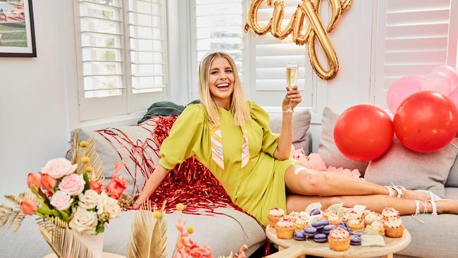 Melbourne Cup Carnival ambassador gets prepped for celebrations at home.