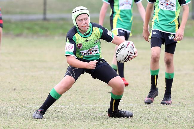 A Rugby League Gold Coast junior gala day at Burleigh Bears Junior Rugby League Club. Under 14s. Mudgeeraba vs Helensvale. 5 September 2021 Miami Picture by Richard Gosling