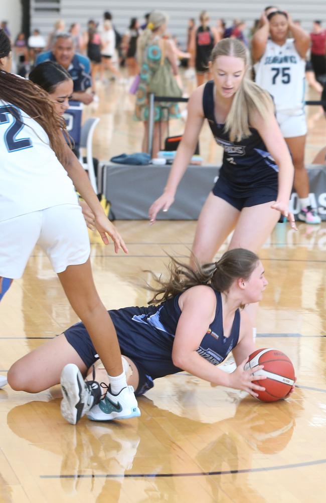 Basketball QLD U18's State Championships 2024 semi-finals day. Div 1 North Gold Coast Seahawks vs. Northside Wizards. 13 January 2024 Carrara Picture by Richard Gosling