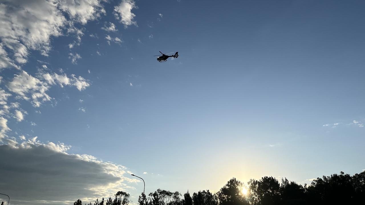 The PolAIR chopper at the scene.