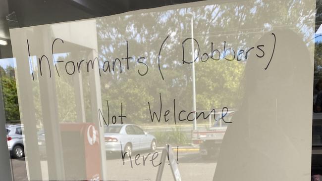 Mt Coolum Meats say “dobbers” aren’t welcome after staff members were reported for not wearing masks, despite exemption.