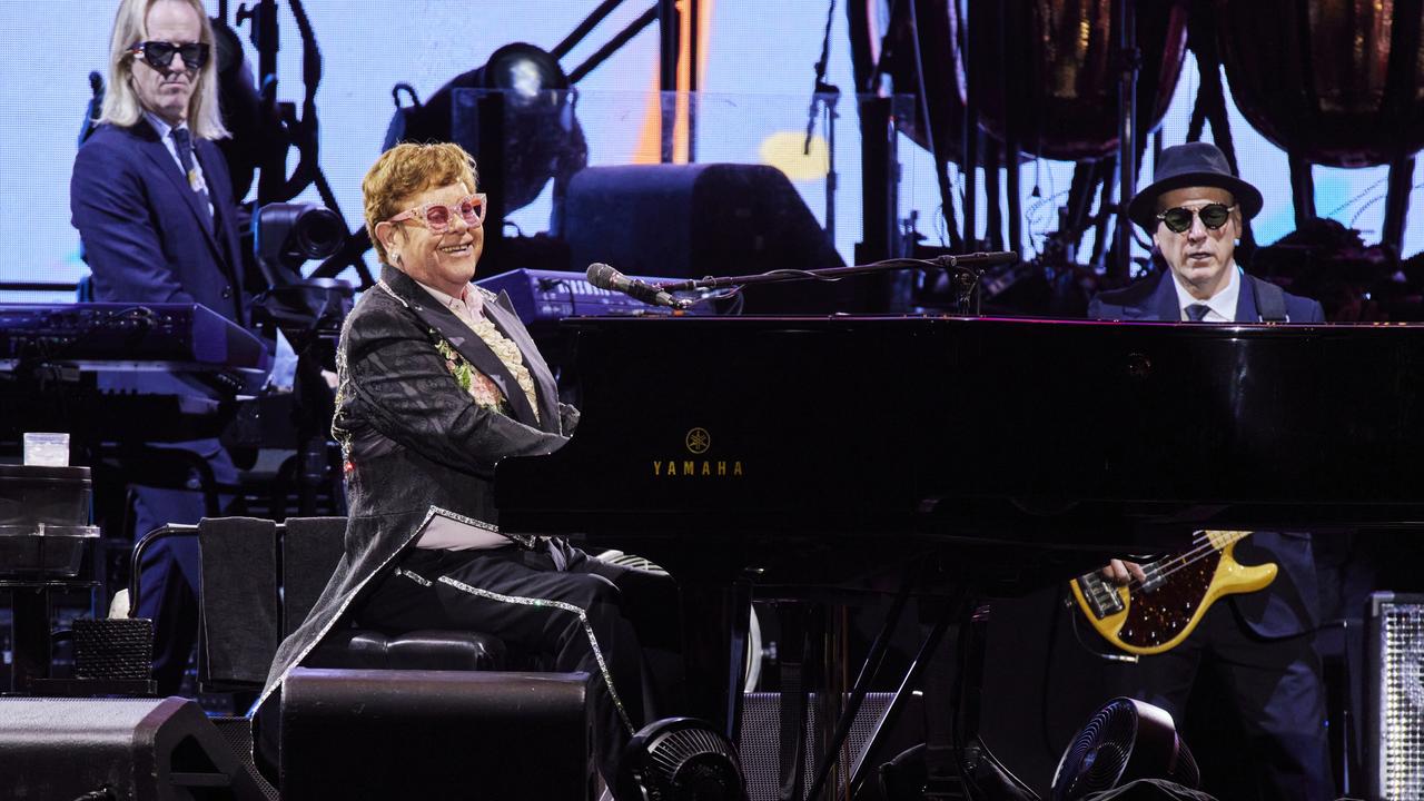 Elton John performs at Suncorp Stadium in Brisbane as part of his 2023 Australia &amp; New Zealand Tour. Picture: Markus Ravik